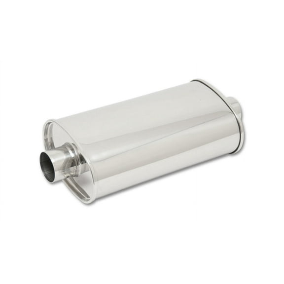 Vibrant Performance 1102 VIB1102 STREETPOWER OVAL MUFFLER, 2.5IN INLET/OUTLET (CENTER-CENTER)