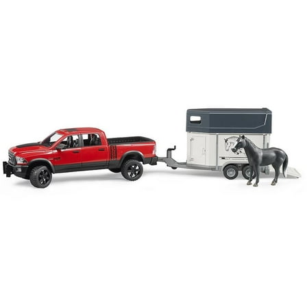 Bruder 02501 RAM 2500 Pick-Up Truck w/ Horse Trailer and Horse
