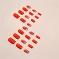 thumbnail image 4 of Fofosbeauty 24pcs Press on Nails, 2024 Artificial Nails Short Coffin Tips Design, Orange Sparkling, 4 of 7