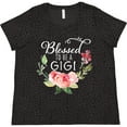 thumbnail image 3 of Inktastic Blessed to Be a Gigi with Pink Flowers Women's Plus Size T-Shirt, 3 of 5
