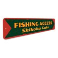 thumbnail image 3 of Fishing Access Sign, Lake House Decor, Directional Arrow Sign, Lake House Aluminum Sign - 4x18 inches, 3 of 4