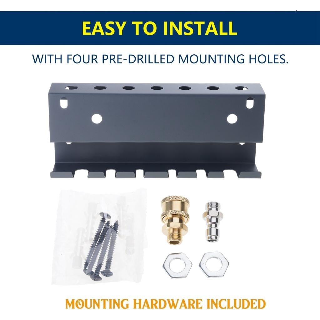 HannLk Pressure Washer Guns Rack Wall Mount Organiser For Nozzles And Accessories