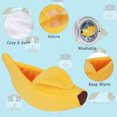 thumbnail image 3 of Banana Cat Bed, Pet Bed, Pet Bed For Cats, Lovely Pet Supplies for Cats Kittens Rabbit Small Dogs, Yellow, 3 of 6