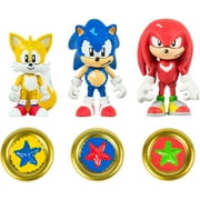 TOMY International Sonic the Hedgehog Knuckles Tails Action Figure, (3 Pack)
