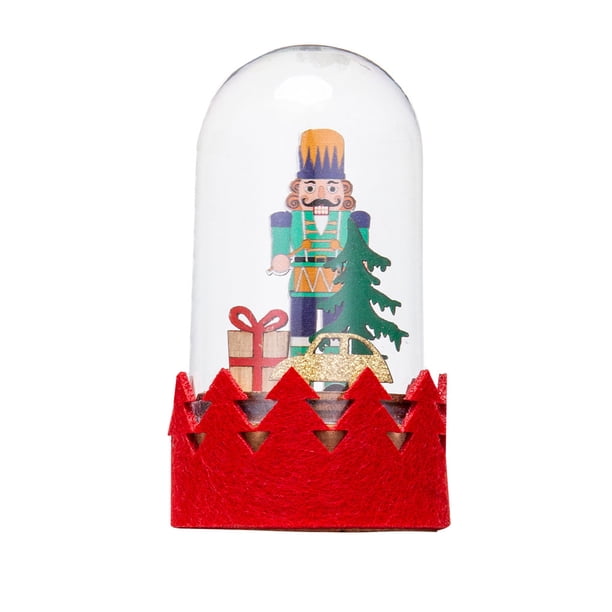 Wosthever Decoración brillante de Navidad Adorable regalo de vacaciones de Navidad decoraciones de luces LED decoración Festival accesorio de adorno Kits de decoración para fiestas Cascanueces Wosthever HA068920-04B