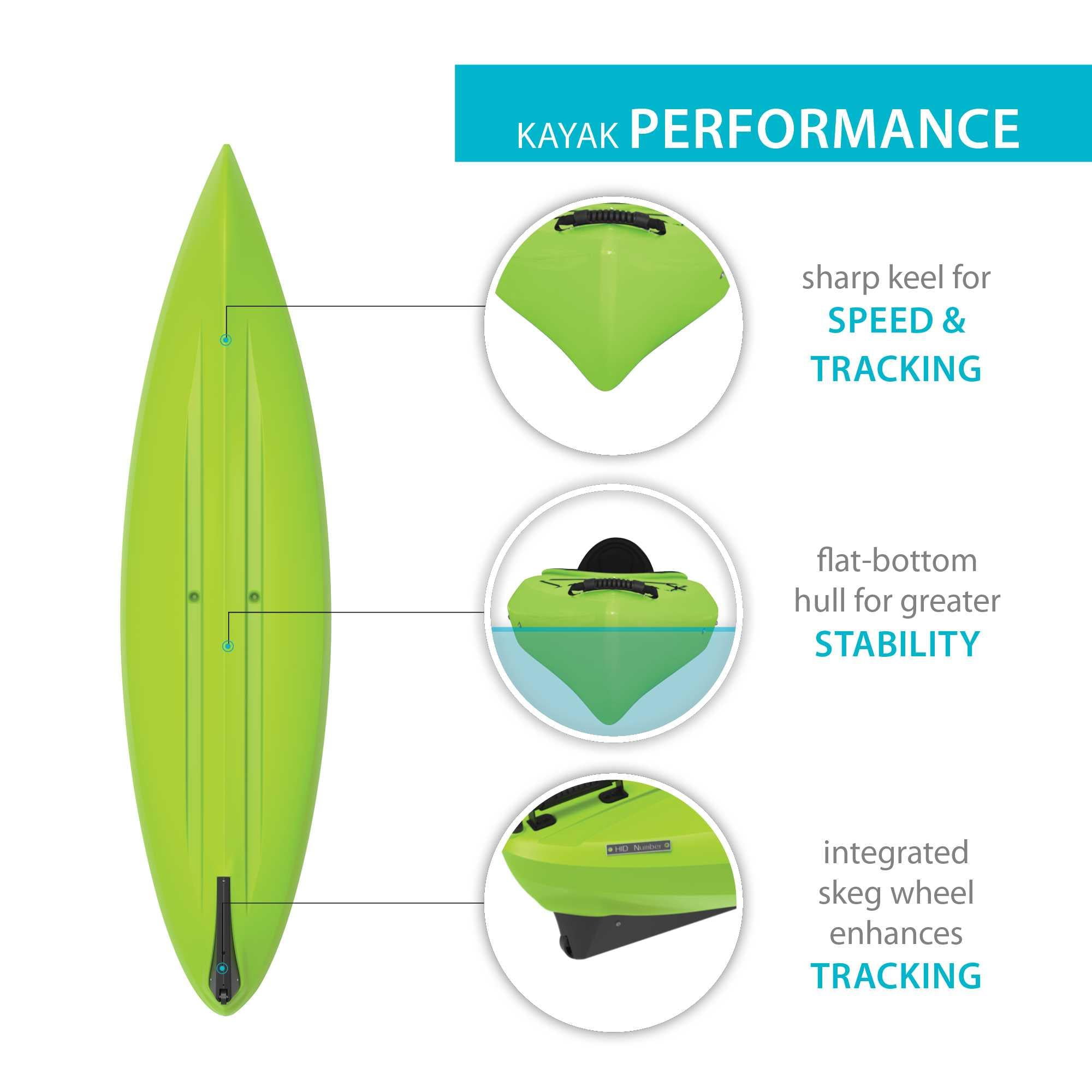 Lifetime 90766 Revel 10 Sit-Inside Kayak  Lime Green