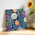thumbnail image 5 of Canvas Wall Art Succulents Canvas Art Print Desert Plants Watercolor Botanical Garden Pictures Wall Decor for Living Room Bedroom Artwork Decorations Stretched Framed Ready to Hang 12"x12", 5 of 9