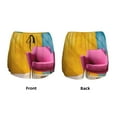 thumbnail image 3 of KLL Bright Pink Chair Pattern Shorts Women,Athletic Shorts High Waisted Running Shorts Pocket Sporty Short Gym Elastic Workout Shorts-XX-Large, 3 of 7