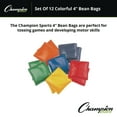 thumbnail image 4 of Champion Sports MBB4SET 4 in. Vinyl Bean Bag Set - Assorted Colors (1-Dozen), 4 of 6