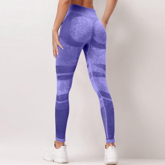 MKLEKYY Leggings deportivos de yoga para mujer, de cintura alta, para correr y fitness 3451