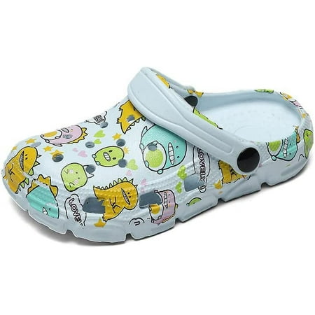 

KAQ Kids Cute Clogs Cartoon Garden Shoes for Boys Girls Non-Slip Slides Slippers Indoor Outdoor Children Water Shower Beach Pool Sandals