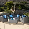 thumbnail image 3 of PE Wicker Rattan 4-Piece Outdoor Set / Provide Comfort for Guests in the Yard, 3 of 6