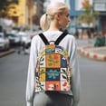 thumbnail image 7 of FORMRS Mini Backpack Purse for Women Quilted Travel Daypack Casual Shoulder Bag, Floral Patterns, 7 of 7