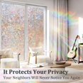 thumbnail image 3 of Stained Glass Rainbow Window Film Privacy: 3D Window Film Non-Stick Static Cling Window Film Decorative (44.5*200cm), 3 of 5