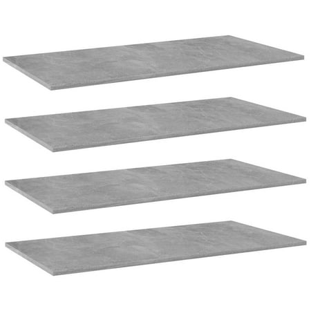 

WONISOLI Bookshelf Boards 4 pcs Concrete Gray 31.5 x7.9 x0.6 Chipboard