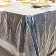 thumbnail image 6 of VeZee's Kitchen Selection Disposable Clear Heavy Weight Table Covers or Cover Protector: Pre Cut for use on Shabbos, Great for All Occasions (60" X 90"-16Count/Pack)-160CT, 6 of 6