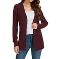 thumbnail image 4 of Busydd Cardigan Sweaters for Women Casual Solid Color Open Front Winter Clothes for Women Fashion Knit Long Sleeve Women Cardigan Sweater with Pockets M, 4 of 7