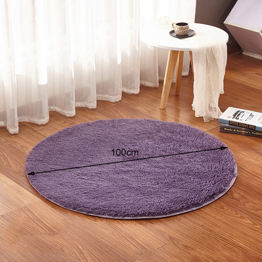 Details about   Round Solid Flannel Memory Foam Carpets Area Rug Bedroom Doormat Floor Mat Mats 