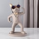 thumbnail image 2 of Escultura de Bulldog Francés, Soporte para Botellas de Vino, Botellero Vertical de Mesa, Miniatura beige, 2 of 7