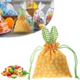 thumbnail image 2 of CoreLiving Bunny Goodie Bags Drawstring Velvet Pouches with Easter Egg and Bunny Silhouette Soft Touch Material Reusable Gift Bags for Easter Candy Party Favors, 2 of 9