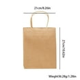 thumbnail image 5 of US 50 Pcs Brown Paper Shopping Kraft Retail Gift Merchandise Bags With Handles, 5 of 12
