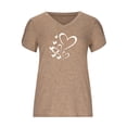 thumbnail image 4 of Blusa informal con estampado de manga corta y cuello en V de verano para mujer con estilo OAVQHLG3B Store  lin121212, 4 of 4