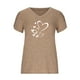 thumbnail image 4 of Blusa informal con estampado de manga corta y cuello en V de verano para mujer con estilo OAVQHLG3B Store  lin121212, 4 of 4