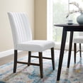 thumbnail image 7 of Modway Motivate Channel Tufted Upholstered Fabric Dining Chair Set of 2 in White, 7 of 7
