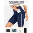 thumbnail image 5 of BeautyIn Swim Shorts for Women with Pockets High Waisted Long Board Shorts, 5 of 7
