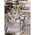 thumbnail image 4 of Outdoor Tablecloth with Umbrella Hole and Zipper, Baseball Round Table Cloth 60 Inch Waterproof Tablecloth, White Red Art Sport Picnic Table Cover for Patio Camping, 4 of 7