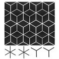 thumbnail image 1 of Adhesivo de espejo para pared, impermeable, acrílico, para sala de estar, baño, oficina, tienda, negro, L, 1 of 14