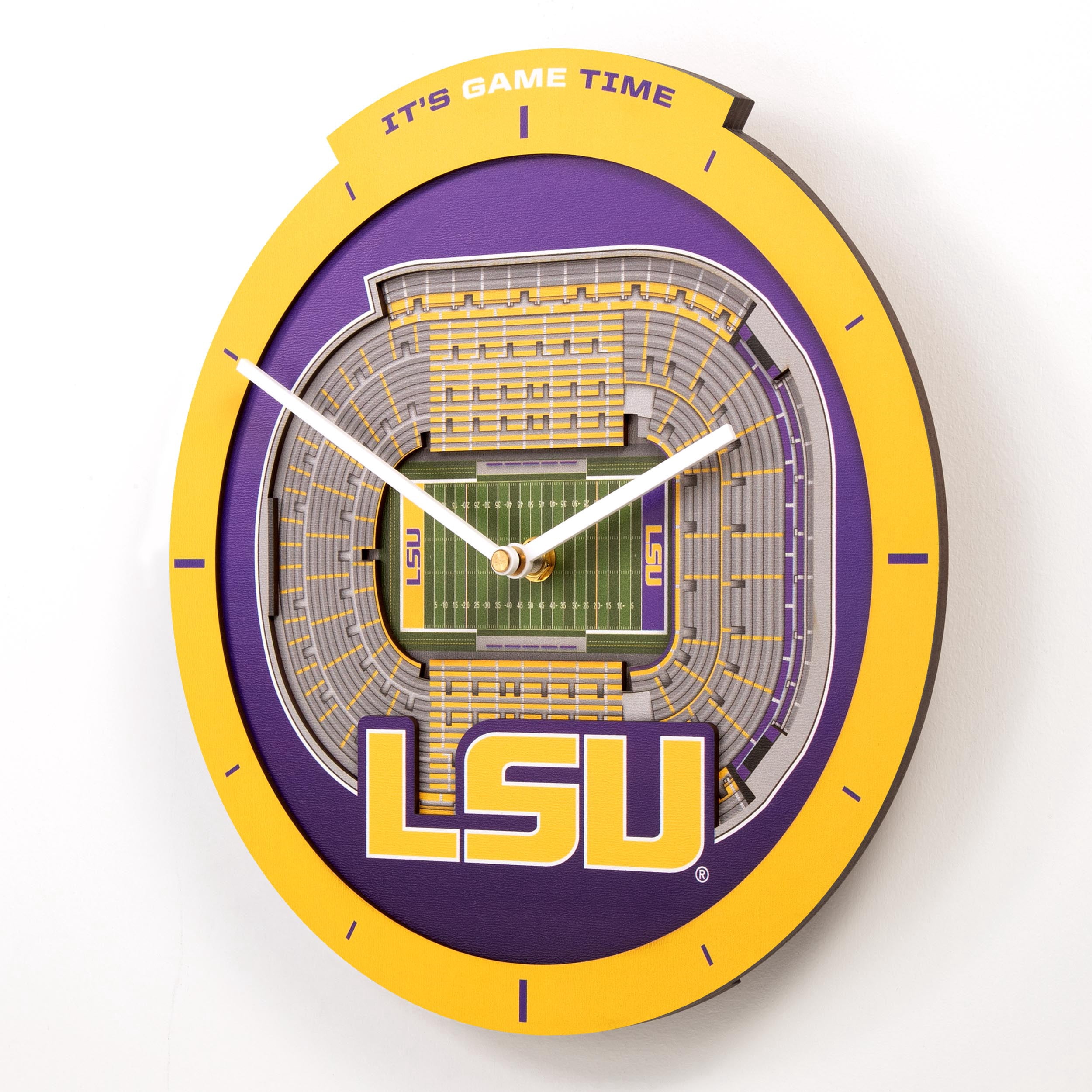 YouTheFan NCAA LSU Tigers Stadiumview 3D Wall Clock