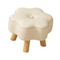thumbnail image 4 of veasfak Small Foot Stool Modern with Wood Legs Rest Footstool for Couch Office Dorm beige, 4 of 9