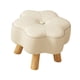 thumbnail image 4 of Taburete pequeño moderno con patas de madera, otomanas para sofá de entrada. beige, 4 of 8