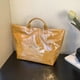 thumbnail image 5 of PVC Tote Bag For Women Large Tote Bag With PVC Fashion Solid Color Bag Letter Print Tote Bag, 5 of 8