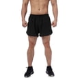 thumbnail image 2 of Men's Running Shorts Gym Athletic Workout Shorts with Elastic Built-in Drawstring, Black, 2 of 9
