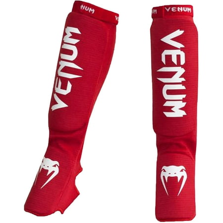 UPC: 3611440019797 | Venum Kontact Slip-On MMA Shin and Instep Guards – Red