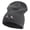 Charcoal, variant on Blushing Emoji Face Embroidered Big Size Cotton Short Beanie - Black XL-3XL
