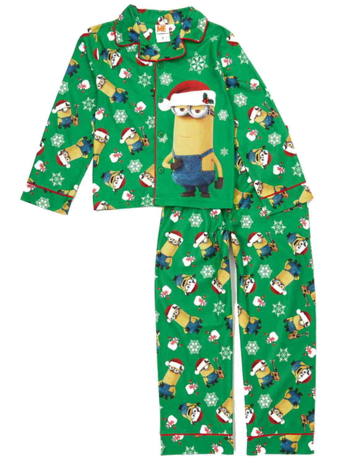 Despicable Me Boys Merry Minions 2-Piece Holiday Pajamas Green 6
