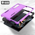 thumbnail image 3 of ELEHOLD for Samsung Galaxy Z Fold 4 Rugged Case, Armor Hard PC Soft TPU Hybrid Anti-Drop Camera Lens Protection Shockproof Glossy Non-Slip Slim Fit Case for Z Fold4 7.6 inch,Purple, 3 of 6