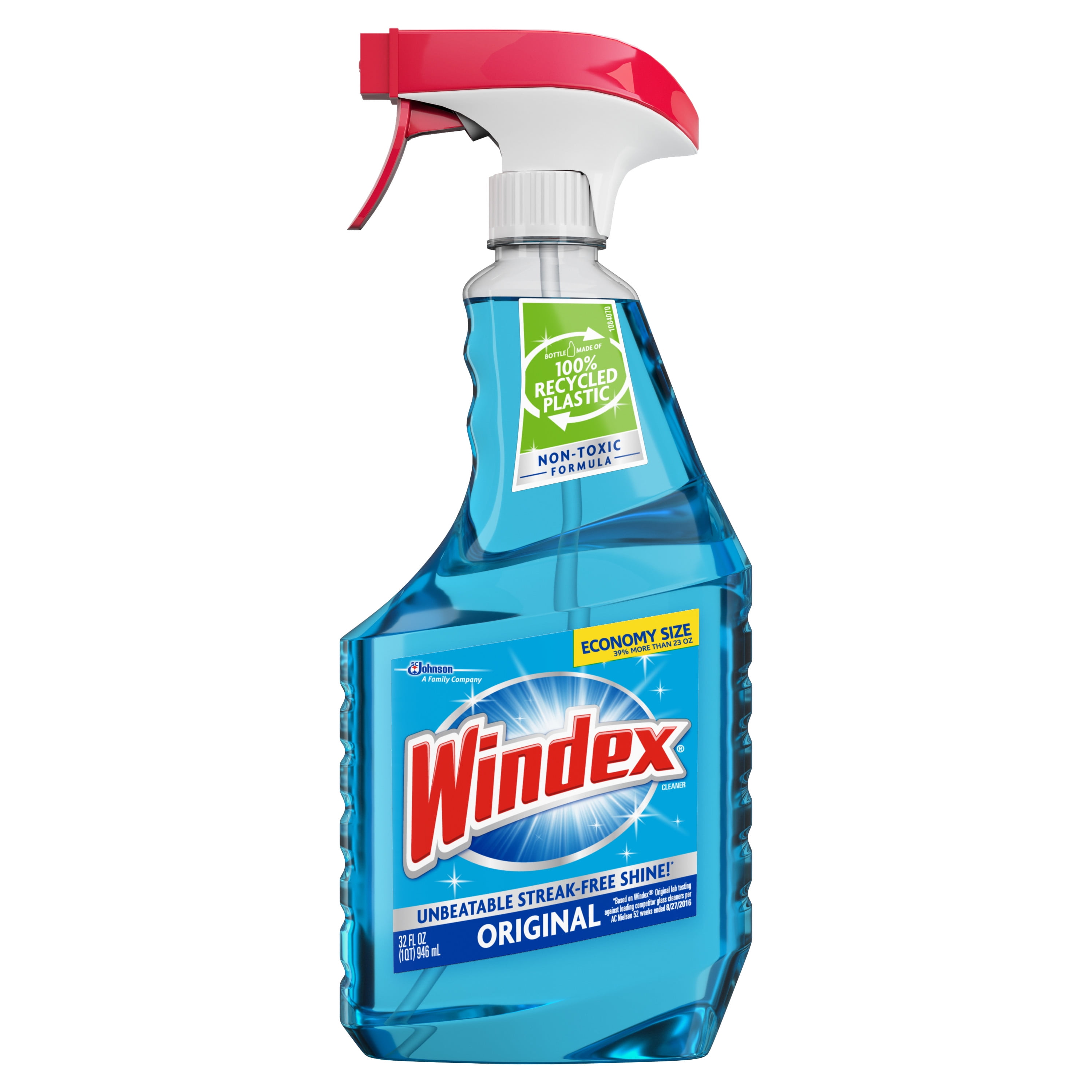 Windex Glass Cleaner Trigger Bottle Original Blue 32 Fl Oz