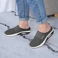 thumbnail image 2 of Summer Slippers Woman Ladies Summer Fashion Solid Color Fine Mesh Wrapped Toe Slippers Non Slip Beach Sandals Womens Clearance Dark Gray 42, 2 of 5