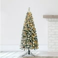 thumbnail image 3 of Home Heritage Corner 5' Flocked 100 LED Pre-Lit Artificial Christmas Tree, 3 of 11