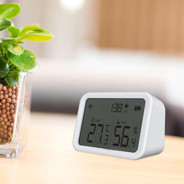 Termómetro digital para interiores Higrómetro Monitor de temperatura de humedad con pantalla LCD para sótano de habitación BLESIY Higrómetro del termómetro