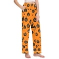 thumbnail image 2 of Dailycode Women's Pajama Pants Wide Leg Lounge Pj Bottoms With Pockets Black Halloween Pumpkin Face, 2 of 7