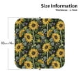 thumbnail image 2 of Yiaed Sunflowers Print Leather Coasters for Drinks - Cup Coasters Coffee Table Kitchen Table Bar, Home & Office Gifts Handmade Drink Coasters-Square, 2 of 6