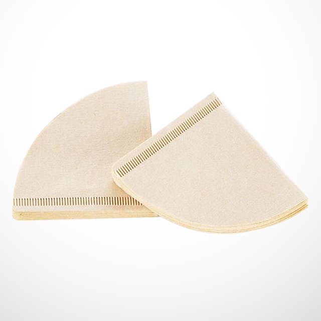 HAMPPLIES 40Pcs Unbleached Coffee Filter Paper Beige Conical Hand Drip Filter for Flavor Preservation
