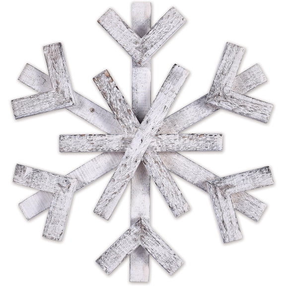 Sunset Vista Designs Wooden Snowflake, 18-inch Height, White