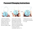 thumbnail image 4 of tooloflife 3 Digit Combination Password Lock Locker Lock Padlock for Gym School Gates Doors Storage Case Suitcase, 4 of 7