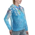 thumbnail image 6 of Honeii Hanging Orchids Floral Blue Pattern Womens Oversized Hoodies Long Sleeve Sweatshirts Pullover Fall Outfits with Pocket-Medium, 6 of 7